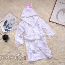 Kids bathrobe / hooded sleep wear pure white bath robe